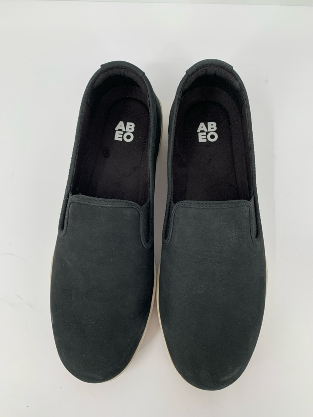 Abeo Encore Slip-on sneaker shoe black suede leather comfort women new 10 - Picture 4 of 8